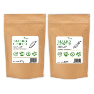 Białko grochu izolat 2x500g białko roślinne