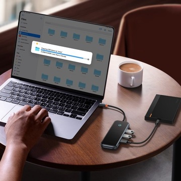 АДАПТЕР ДОК-СТАНЦИИ BASEUS HUB USB 4in1 USB C / 3xUSB + КРЫШКА