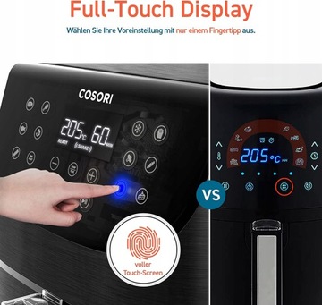 ФРИТЮРНИЦА АЭРОФРИТЮРНИЦА COSORI 5,5 л 1700 Вт XL ЧЕРНАЯ