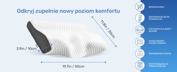 Подушка для шеи Derila из пены с эффектом памяти, эргономичный контур