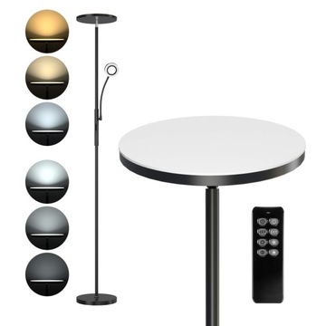 Светодиодный торшер для гостиной 175СМ 30Вт+5Вт черный