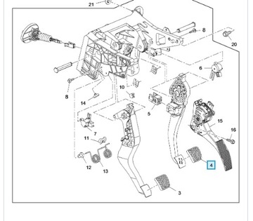 НАКЛАДКИ НА ПЕДАЛЬ СЦЕПЛЕНИЯ/ТОРМОЗА OPEL ASTRA K