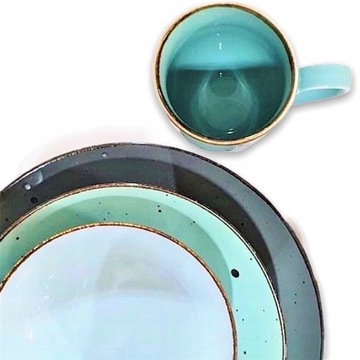Alumina MIX 1 serwis KOMPLET TALERZY 6 osób porcelana zestaw obiadowy