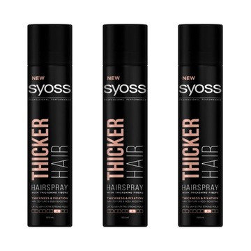 Syoss Thicker Hair lakier do włosów 3x 300ml