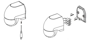 CZUJNIK RUCHU MD-08B7 ZEWNĘTRZNY 180 stopni BIAŁY