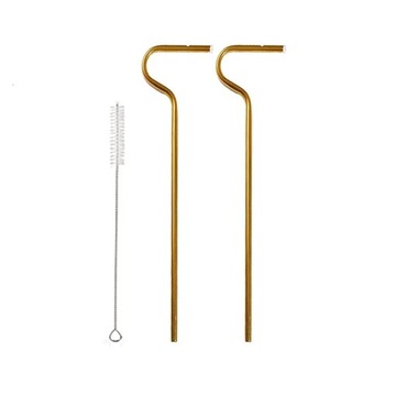 Reusable Stainless Steel Drinking Flute, Anti Wrinkle Straw, No Prevent