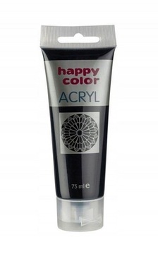 FARBA AKRYLOWA 75ML CZARNA HAPPY COLOR NR 9