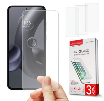 3w1 NAJMOCNIEJSZE SZKŁO PANCERNE SZYBKA NA TELEFON MOTOROLA EDGE 30 NEO