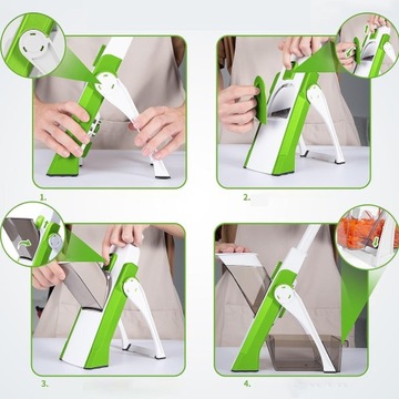 Слайсер для нарезки и приготовления картофеля фри, ТЕМНО-ЗЕЛЕНЫЙ