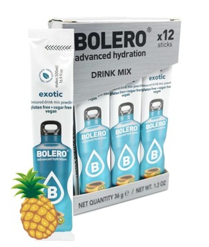 BOLERO Sticks napój ZERO cukru owoce egzot.12 szt.