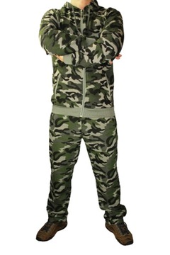 MORO KOMPLET DRESOWY MĘSKI CAMO BLUZA NA SUWAK KAMUFLARZ ROZMIAR XL