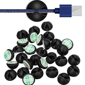 Настольные кабельные зажимы черные