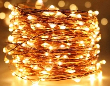 20 MIKRO LED DRUCIK LAMPKI NA BATERIE CIEPŁE Białe