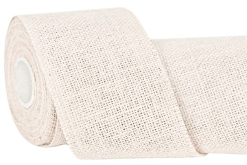 NATURALNA WSTĄŻKA JUTOWA 10cm/10m KREMOWA JASNA