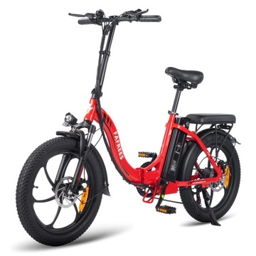 Składany rower elektryczny Fafrees F20 czerwony PL