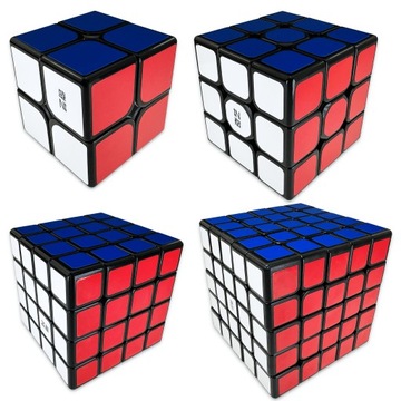 ZESTAW KOSTEK 2X2 + 3X3 + 4X4 + 5X5 QiYi ORYGINALNA PROFESJONALNA KOSTKA