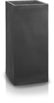 WYSOKA ANTRACYTOWA DONICA DONICZKA CERAMICZNA ECOLITE 28X60 CM