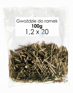 GWOŹDZIE 1,2x20 opakowanie 100gr do zbijania RAMEK