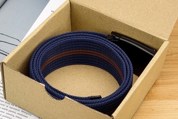 Ремень WEBBING длиной 150 см, темно-синий + КОРИЧНЕВЫЙ, МУЖСКОЙ
