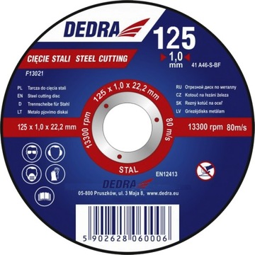 DEDRA TARCZA TNĄCA DO STALI 125mm x 1