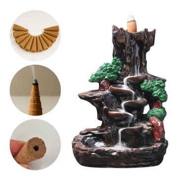 КЕРАМИЧЕСКИЙ АРОМАТИЧЕСКИЙ КАМИН ВОДОПАД АРОМАТНЫЕ ПАЛОЧКИ АРОМАТЕРАПИЯ ОБРАТНЫЙ ПОТОК