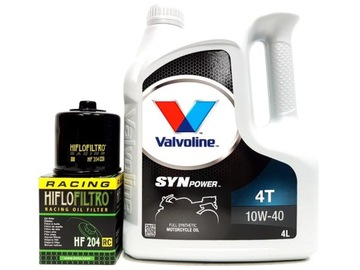 VALVOLINE SYNPOWER 4T 10W40 4L + FILTR HF204RC