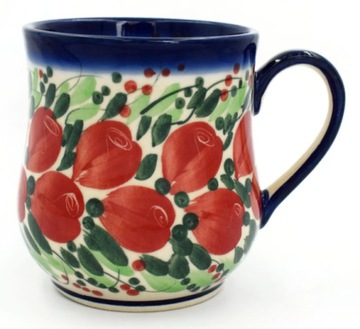 CERAMICZNY KUBEK 350ML CERAMIKA STYL BOLESŁAWIEC KUBEK DO KAWY