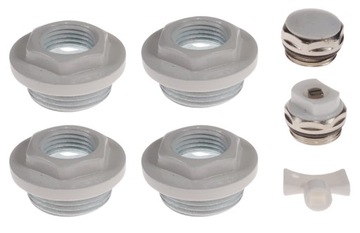 Zestaw komplet korków grzejnikowych grzejnika aluminiowego 1x1/2