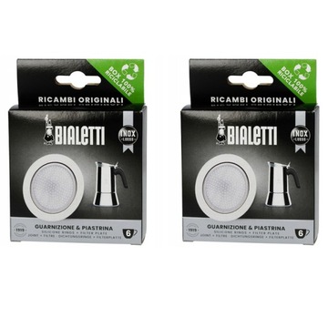 2 x kpl. Bialetti -Uszczelka (1 szt.) +sitko do kawiarek stalowych 6tz