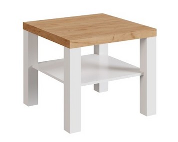 Ława z półką stolik kawowy 60cm dąb craft biały O7