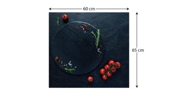 Стеклянная защитная панель для кухни ПОМИДОРЫ 60х65см