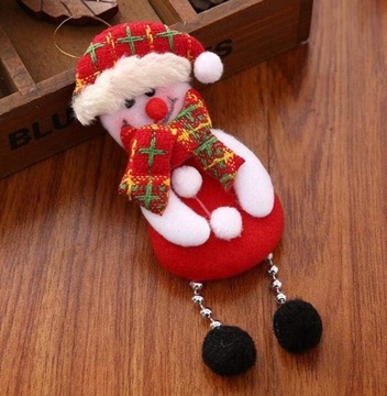 ЕЛОЧНЫЕ ПОДВЕСКИ, НАБОР УКРАШЕНИЙ: Мишка Тедди Олень Дед Мороз Снеговик 4 шт. E