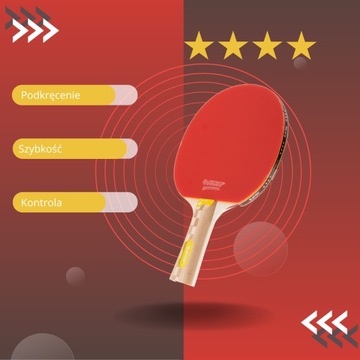 Hi-Tec ракетка для настольного тенниса + набор из 6 шариков для пинг-понга