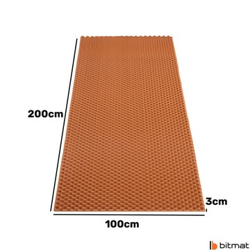 Brązowy kaseton akustyczny PANEL fala spokojny kolor 3cm nowoczesny kształt