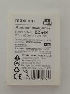 Bateria do telefonu Maxcom MM721 MM720