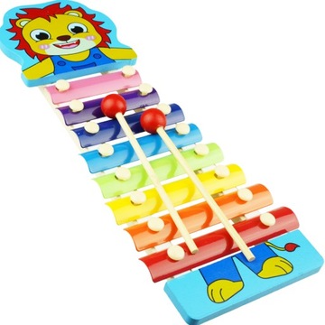 CYMBAŁKI DREWNIANE EDUKACYJNE DLA DZIECI lew