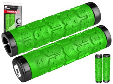 GRIPY CHWYTY ROWEROWE ODI ROGUE MTB LOCK-ON BONUS PACK ZIELONE Z KORKAMI