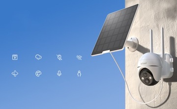 Bezpieczeństwa Kamera Obrotowa Solarna 3G/4G LTE SIM 2K 2304x1296P QHD 2szt