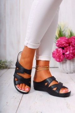 ШЛЕПАНКИ ЖЕНСКИЕ ОРТОПЕДИЧЕСКИЕ, КОЖАНЫЕ, ПОШИТЫЕ НА ЛИПУЧКЕ, ЛЕГКИЕ