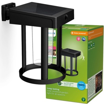PHILIPS Lampa Solarna Ogrodowa LED Kinkiet CAMILL 1,4W 3000K IP44 z Czujnik