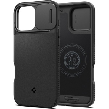 Pouzdro pro iPhone 16 Pro, Spigen Optik Armor Mag pro MagSafe krytku fotoaparátu