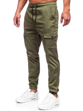 SPODNIE JOGGERY BOJÓWKI KHAKI 384 DENLEY_31/M