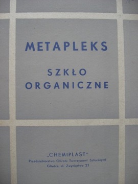 Chemiplast METAPLEKS Szkło organiczne Informator