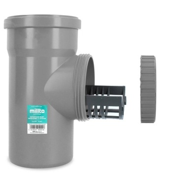 РЕВИЗИЯ ЖЕЛОБА Очиститель водосточной трубы 110 мм Фильтр желоба Серый КРЫШКА