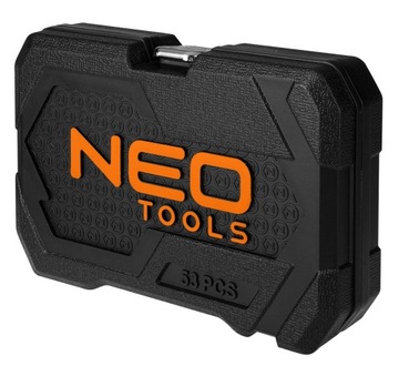 НЕО Набор торцевых ключей 55 шт. Насадки с трещоткой 1/4 дюйма, шестигранные биты Torx