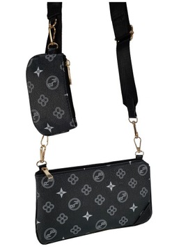 СУМКА 3В 1 С МОНОГРАММОЙ ДВОЙНАЯ ДЛЯ ПОСЛАНИЙ