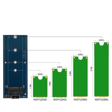 M.2 NGFF — адаптер USB 3.0 для корпусов SSD