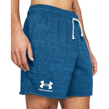 UNDER ARMOUR SZORTY DRESOWE RIVAL TERRY NIEBIESKIE M