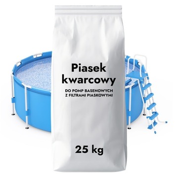 PIASEK KWARCOWY DO POMPY BASENOWEJ PIASKOWEJ FILTRA 25KG 0,5-1MM ATEST PZH