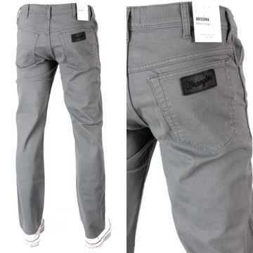 WRANGLER spodnie STRAIGHT regular GRAY trousers TEXAS _ W32 L34